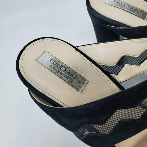 Cole Haan Black Suede Emilia Sandal (8) - Picture 2 of 7